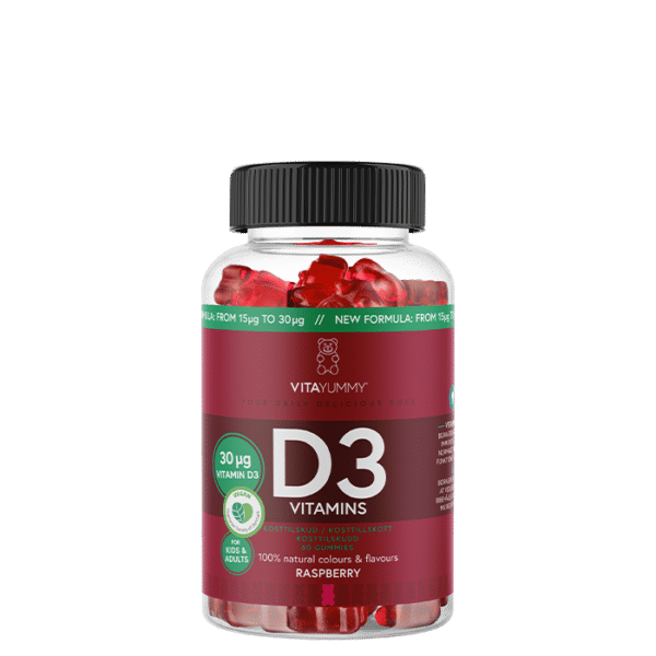 Vitamin D3 60 Gummies Hindbær