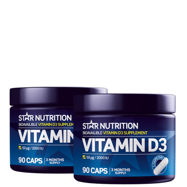 2 x Vitamin D3 90 kapsler