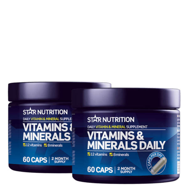2 x vitaminer og mineraler dagligt 60 kapsler