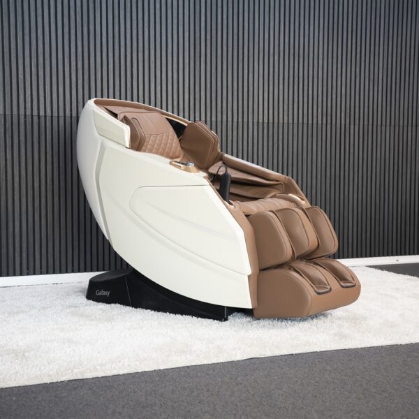 IWAO Premium Massagestol - Hvid/Brun