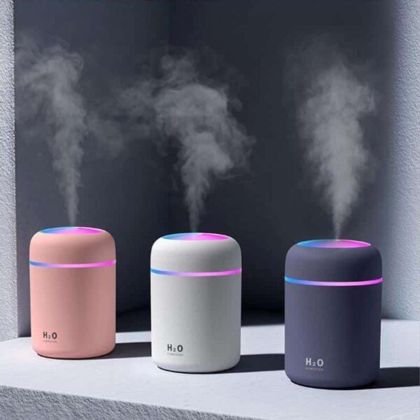 H2O Luftfugter / Humidifier m. LED Lys (Fås i flere farver) - Hvid
