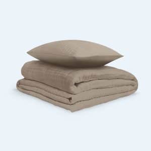 Bomuldsmuslin Sengesæt Mocha - 140x200 / 1 pudebetræk