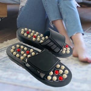Massagetøfler med velcrolukning - 36/37
