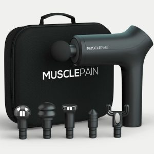 Musclepain Pro Massagepistol - 10 hastighedsindstillinger og 6 massagehoveder - for at reducere ømhed og smerter i muskler og led
